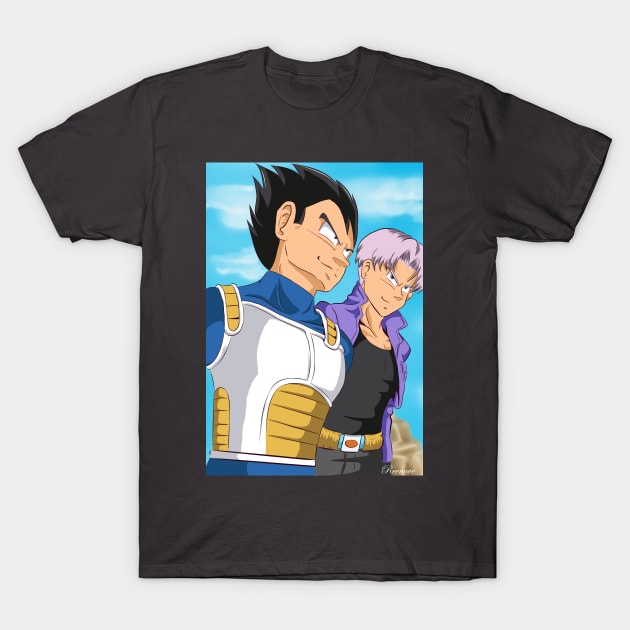 Trunks and Vegeta T-Shirt by Reenave